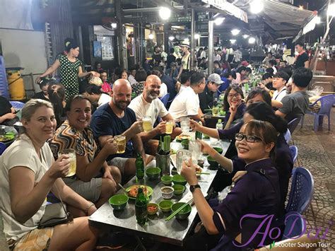 Saigon Food Tour With Female Guide In Ao Dai Scooter Saigon Tours