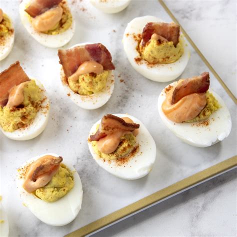 The Best Low Carb Deviled Eggs With Bacon Thinlicious