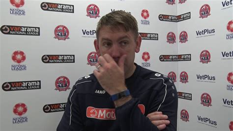 Dave Challinor Post Match Interview Afc Fylde Wrexham Youtube