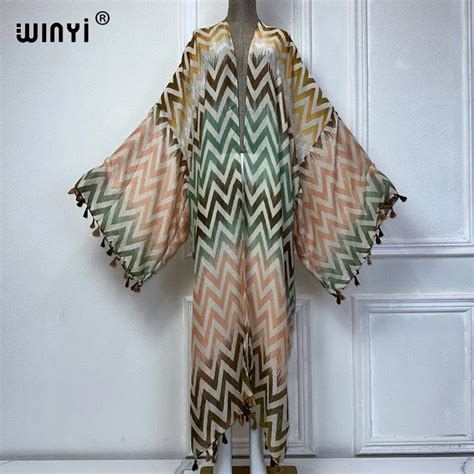 Winyi Summer Kimono Beach Wear Women Africa Dress Bikini Cover Up