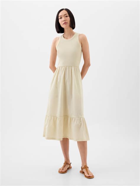 Sleeveless Midi Dress Gap Factory