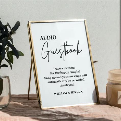 Audio Guestbook Phone Message Guest Book Sign Zazzle