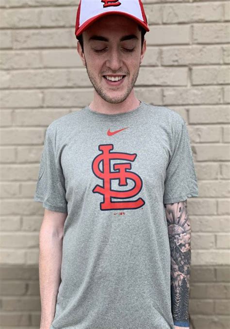 Nike St Louis Cardinals Grey Logo Legend Short Sleeve T Shirt