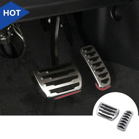 For Jaguar XF X260 AT Foot Pedal Gas Fuel Brake Pedal Cover 2016 2pcs