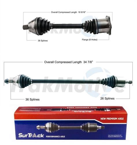 Vw Cv Axle Shaft Kit Front Aftermarket Kit Surtrack Kit