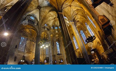 Cathedral of Barcelona - Gothic Architectural Style Editorial Image ...