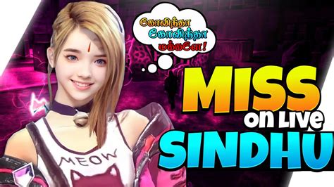 Miss Sindhu On Live Girl Gamer👑 Back To Live ️miss Sindhu Gaming💛 Fftamil Freefiretamil