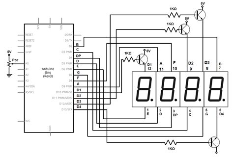 Arduino: Displaying 4 Digits on a 7 Segment with Arduino