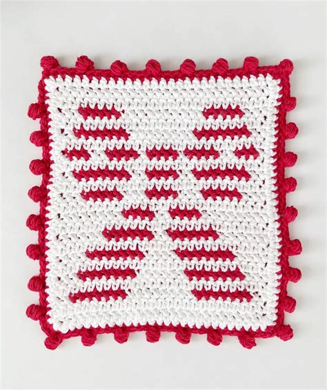 Crochet Holiday Bow Hot Pad Daisy Farm Crafts