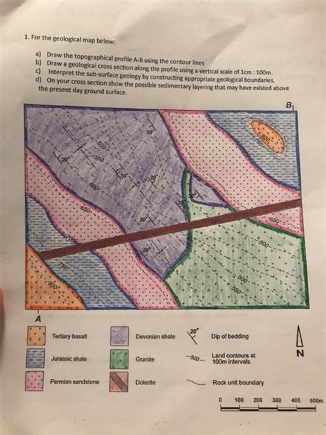 For The Geological Map Below A Draw The Chegg