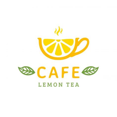 Premium Vector Cafe Logo Design Cup Lemon Tea Vector Illustration