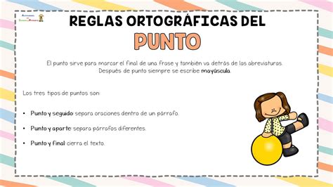 Cartel didáctico Reglas ortográficas del punto