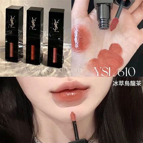 Son Kem Yves Saint Laurent YSL Vinyl Cream Lip Stain 610 Nude Champion