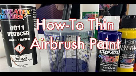 How To Thin Createx Airbrush Paints Youtube