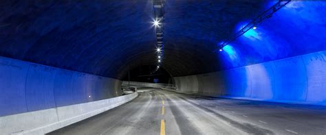 Éclairage LED du tunnel Karistrand en Norvège AEC Illuminazione