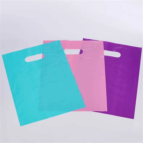 Eco Friendly Clear Glossy Merchandise Bags Plastic Retail Shopping Bags