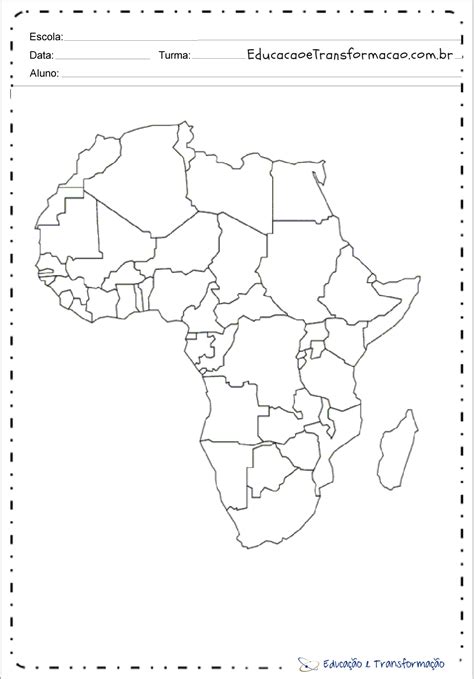 Mapa Politico Da Africa Para Colorir - FDPLEARN
