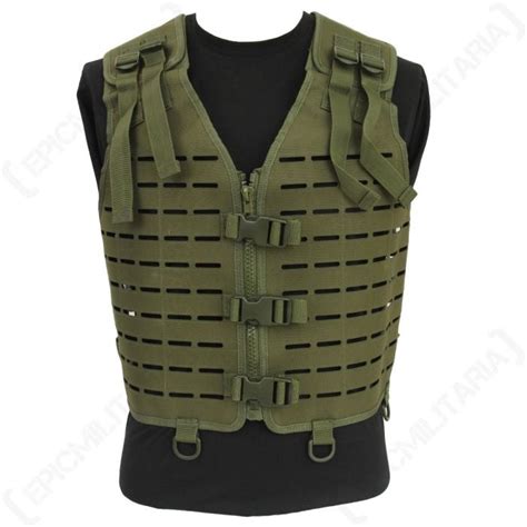 Laser Cut Tactical Vest Olive Epic Militaria