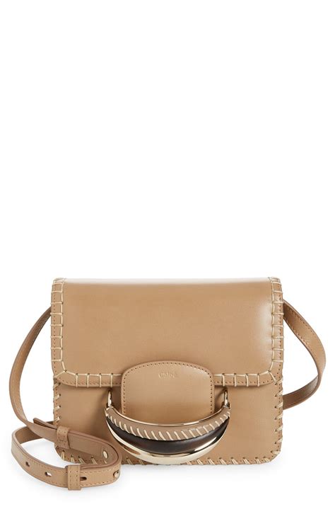 Buy Chloé Kattie Whipstitched Leather Box Shoulder Bag Greyish Taupe