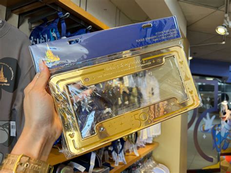 New Golden Walt Disney World 50th Anniversary License Plate Frame ...