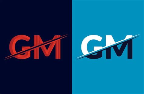 Plantilla vectorial de diseño de letras del logotipo de GM Vector Premium