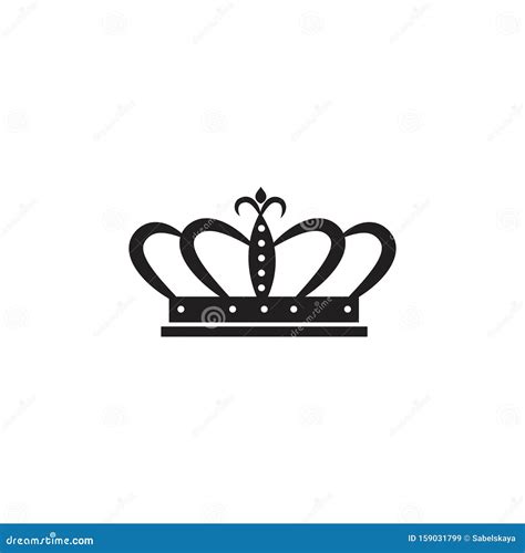 Black Traditional Crown For King Or Queen Stock Vector Illustration