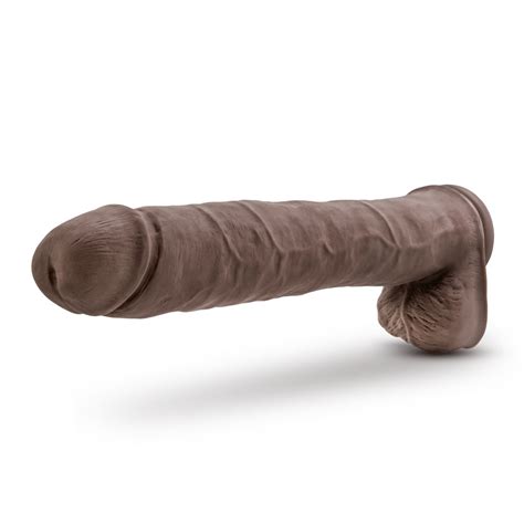 Au Naturel Daddy 14 Inch Sensa Feel Dual Density Chocolate Dildo