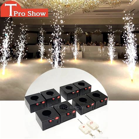 8pcs Fountain Wireless Cold Flame Fireworks Machine Wedding Sparkler