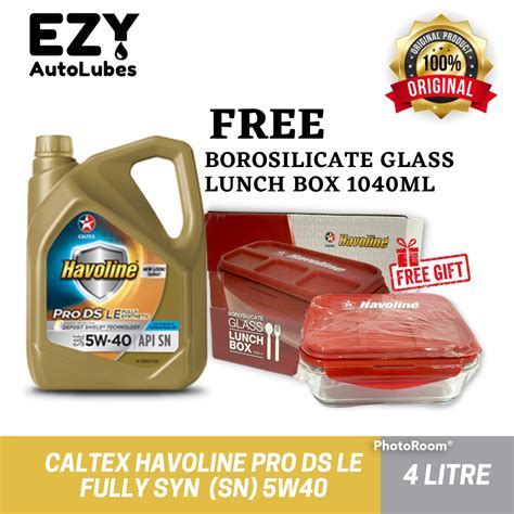 Caltex Havoline Prods Fully Syn W L Foc Borosilicate Glass Lunch