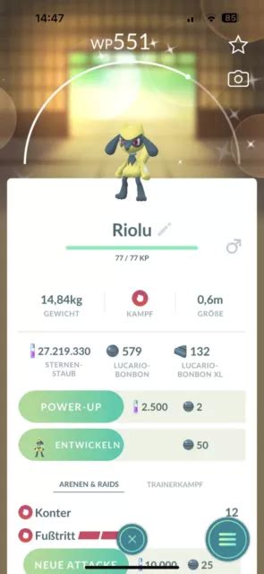 POKÉMON GO RIOLU shiny Riolu schillernd Pogo EUR 9 99 PicClick IT