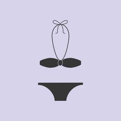 Swimsuit Bikini Icon Royalty Free Vector Image