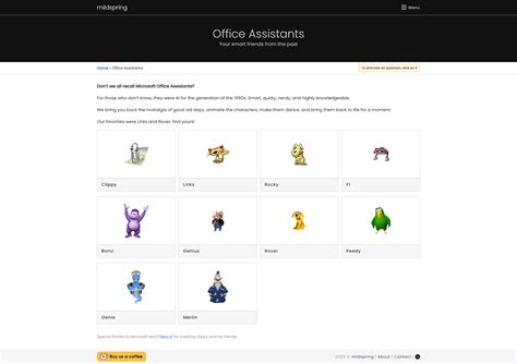 Microsoft Office Assistant Characters