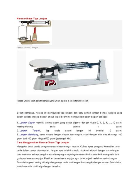 Detail Neraca Ohaus Dan Bagian Bagiannya Koleksi Nomer 24