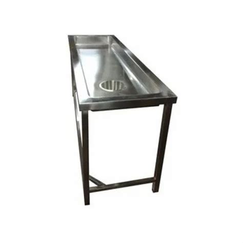 Bansal Stainless Steel Soiled Dish Landing Table With Garbage Chute