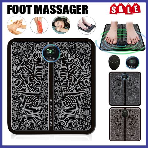 Ems Electric Foot Massager Pad Deep Kneading Shiatsu Therapy Massage Heating Pad Relieve Fatigue