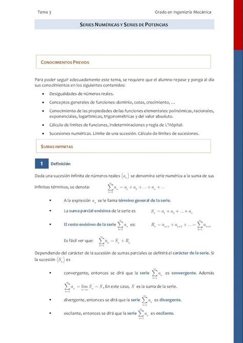 Pdf Tema V Unican Esseries Num Ricas Y Series De Potencias