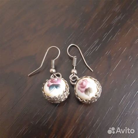 Серьги ростовская финифть серебро купить в Москве | Личные вещи | Авито