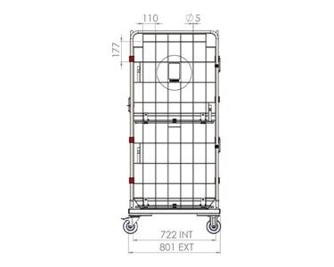 Richmond Wheel Castor Co Roll Cage With 2 Half Doors 1 Full Door