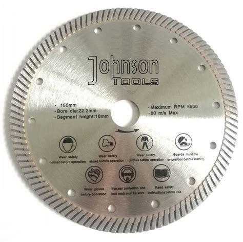 Diamond Stone Cutter Blade For Dry And Wet Cutting 7 Sintered Turbo Saw Blade Cutting Granite