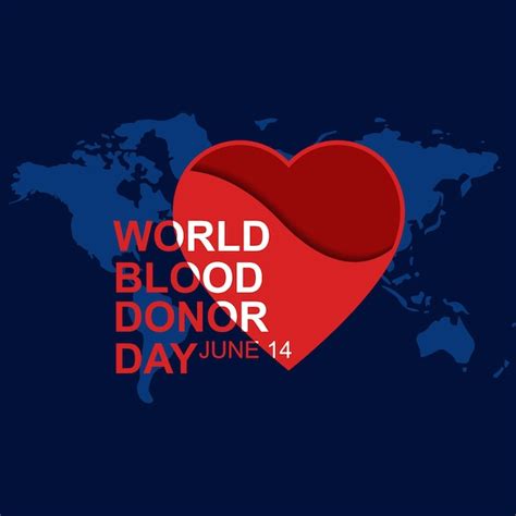 Premium Vector World Blood Donor Day June Th Greeting Card Or