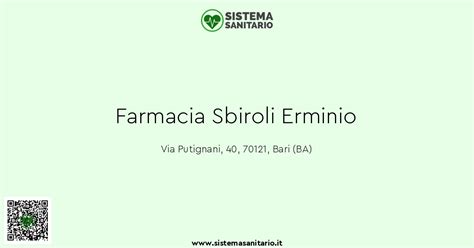 Farmacia Sbiroli Erminio A Bari Ba Sistemasanitario It