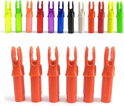 ZSHJGJR 50 Pack Archery Arrow Nock ID 6 2mm 244 Plastic Insert Arrow