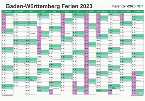 Ferien Baden W Rttemberg Ferienkalender Bersicht Off