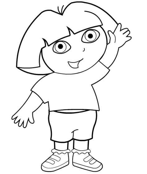 Dora The Explorer Cartoons Free Printable Coloring Pages