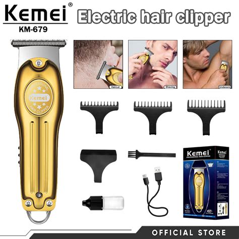 Kemei Metal Body Mini Hair Clipper For Men Adjustable Electric