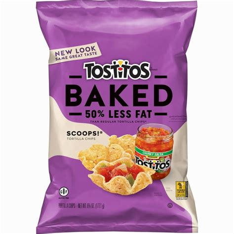 HI Tostitos Scoops! 50% Less Fat Baked Tortilla Chips, 6.25 Oz ...