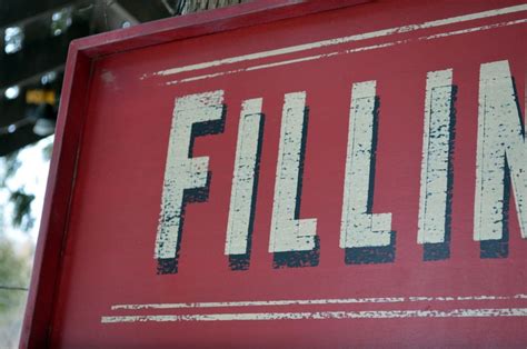 Filling Station Sign Painted Rustic Wood Sign Mancave Art Etsy