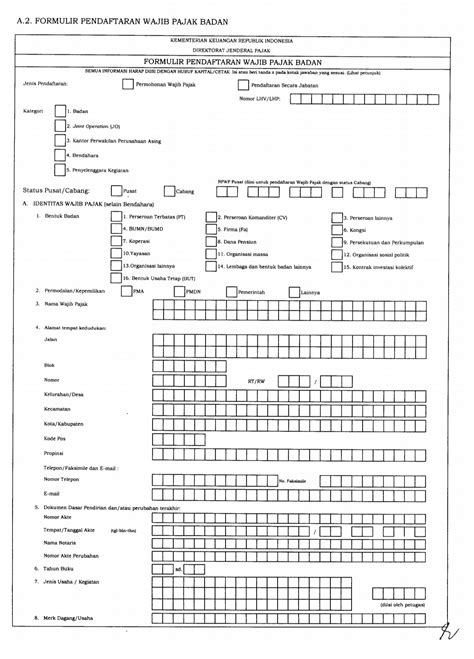 Contoh Formulir Npwp Koleksi Gambar