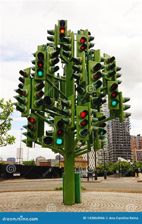 Traffic Light Tree In London Editorial Photo Image Of Traffic