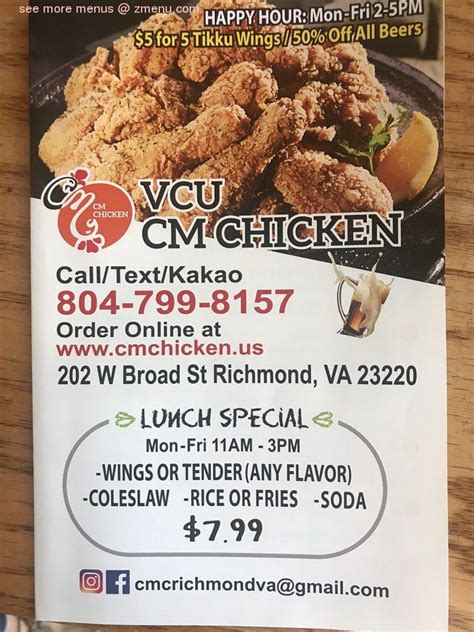 Online Menu of Choong Man Chicken Restaurant, Richmond, Virginia, 23220 - Zmenu